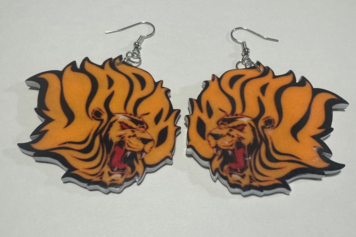 Lionhead earrings-opaque