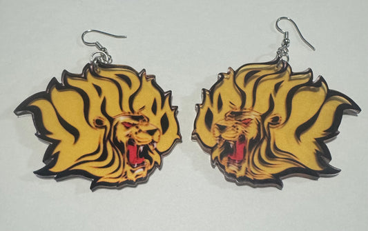 Lionhead earrings-translucent